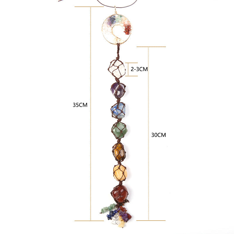 7 Chakra Hanging Tassel Necklace - Balance & Healing