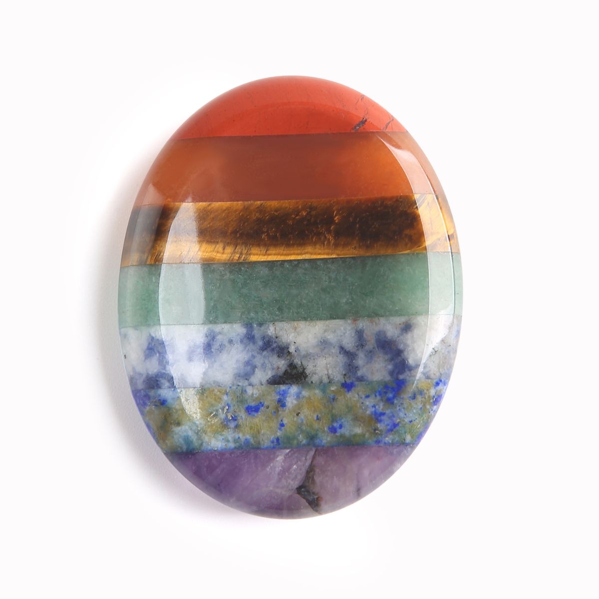 7 Chakra Worry Stone - For Anxiety & Stress