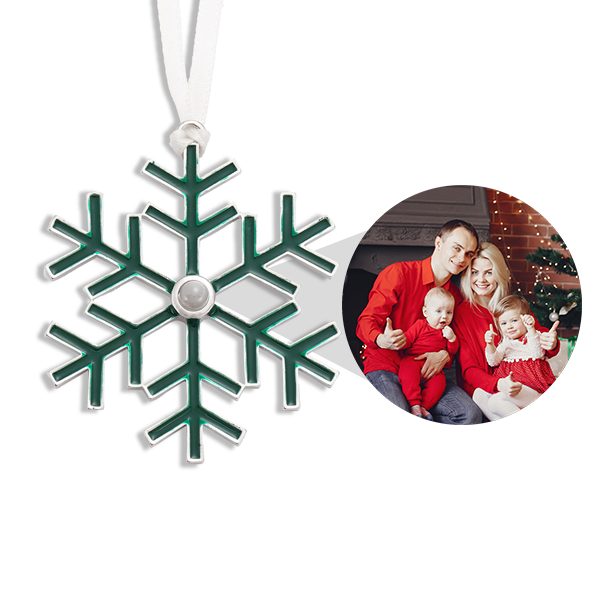 Personalized Glow-in-the-Dark Snowflake Christmas Ornament