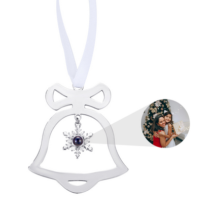 Personalized Christmas Bell Ornament With Photo Inside