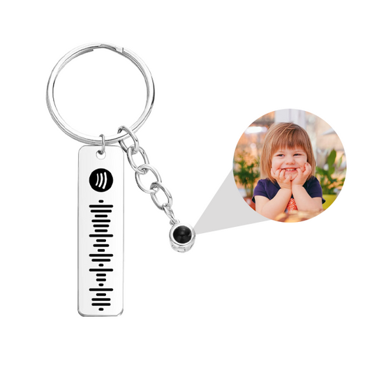 Personalized Spotify Code Photo Keychain