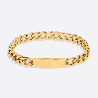 8mm Magnetic Clasp Cuban Chain Bracelet