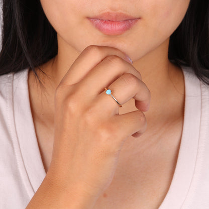 Opal Solitaire Ring