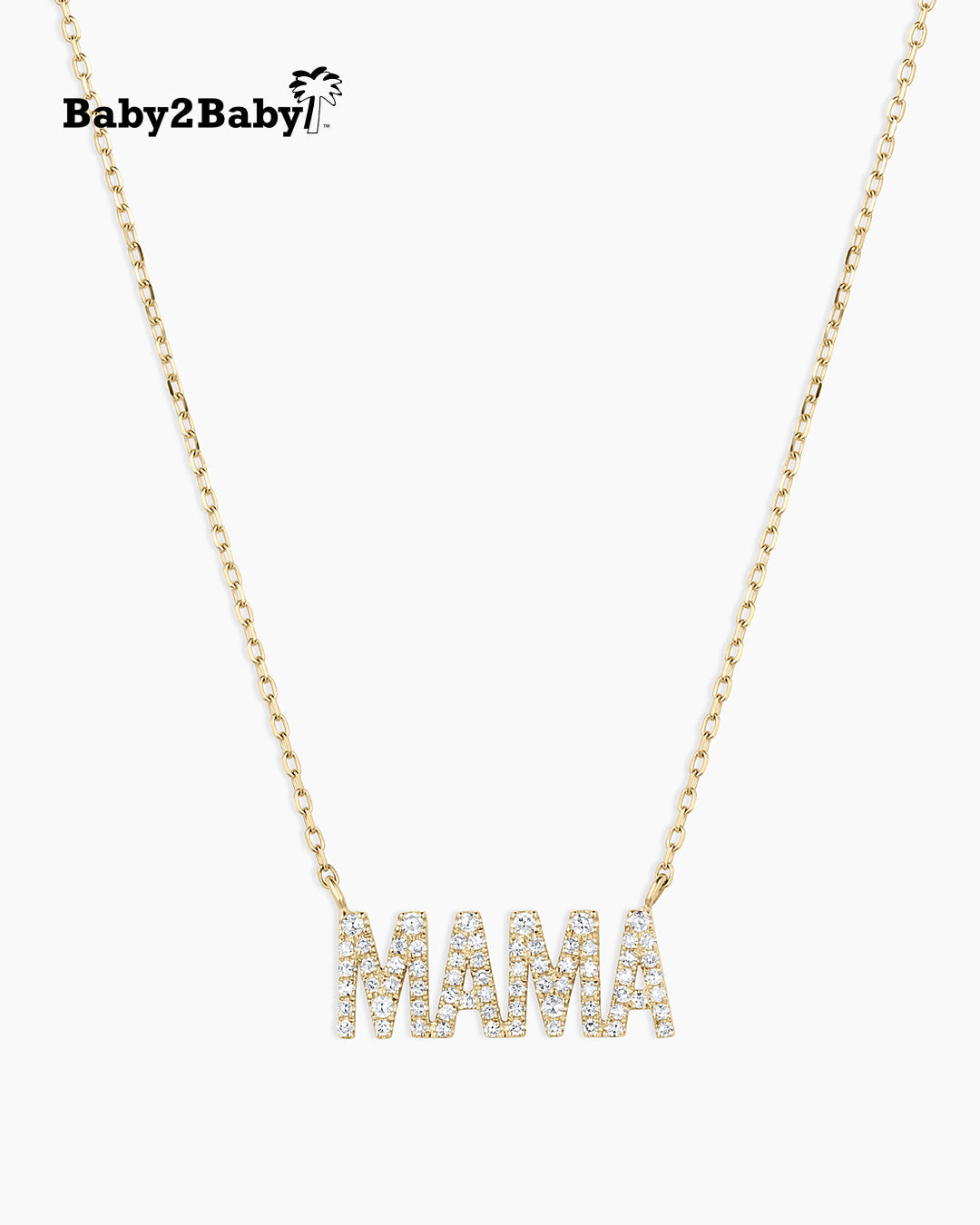 Diamond Pavé Mama Necklace