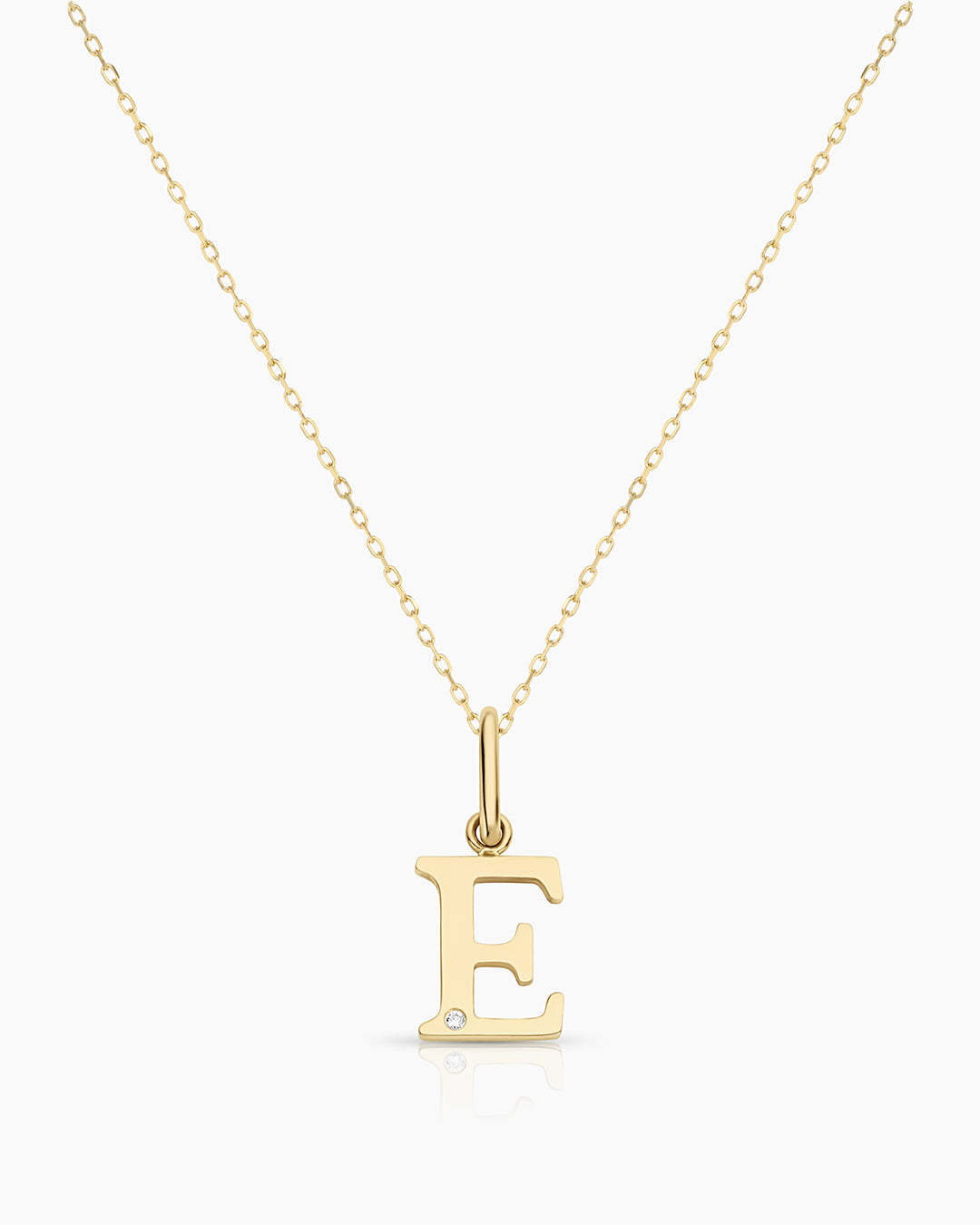 Diamond Vintage Alphabet Charm Necklace