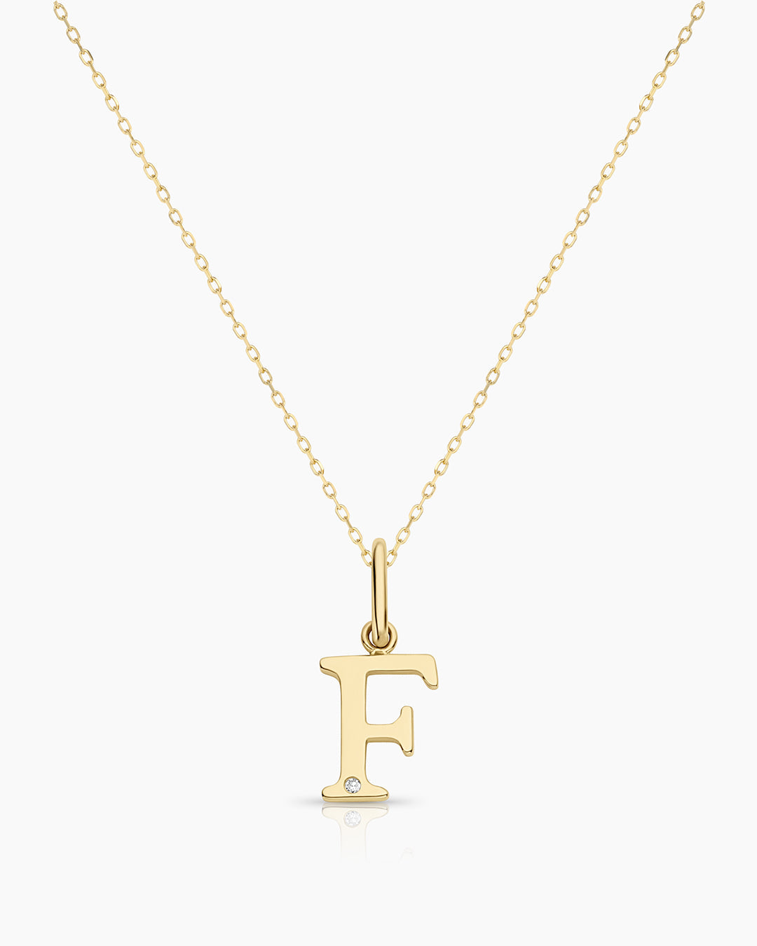 Diamond Vintage Alphabet Charm Necklace