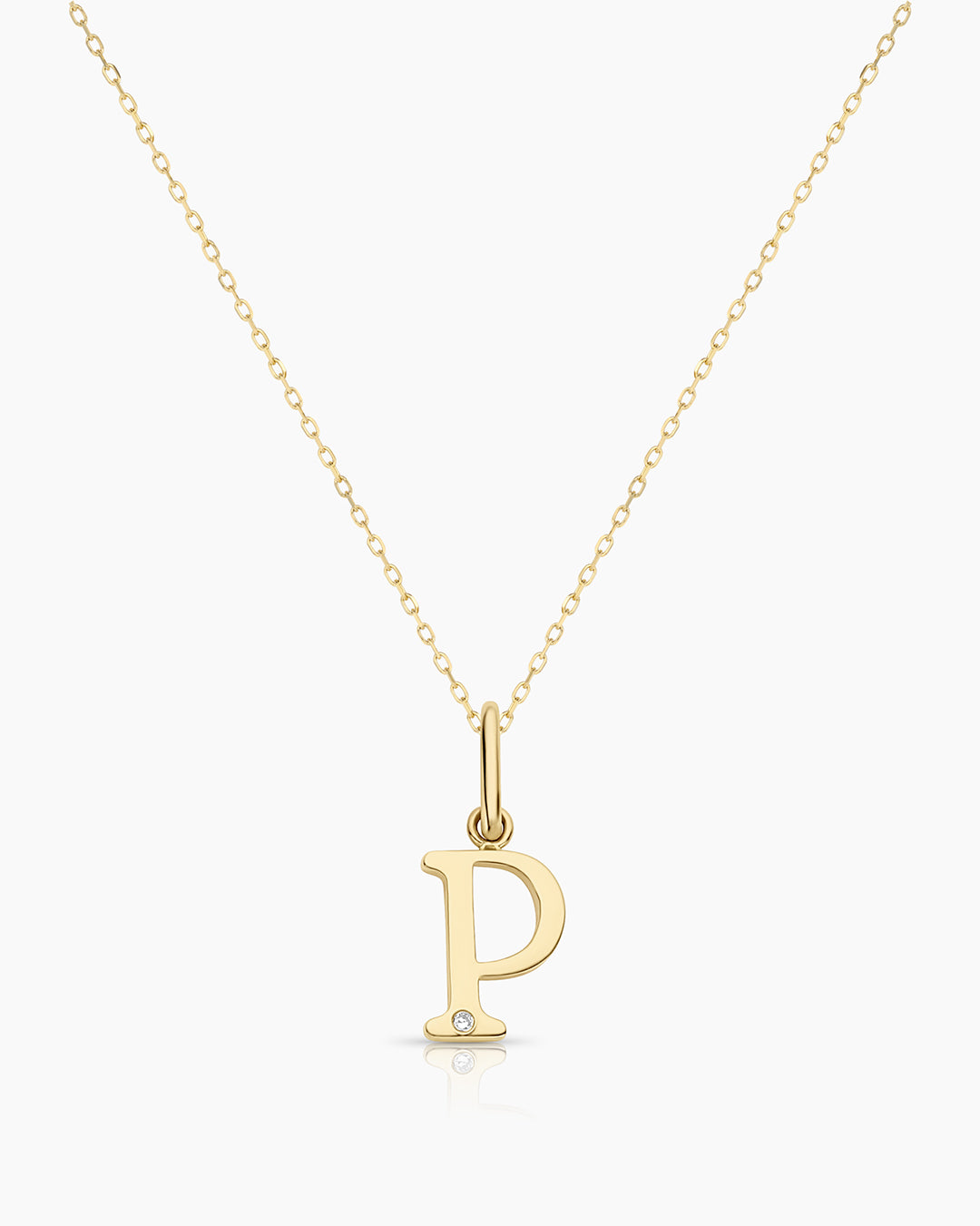 Diamond Vintage Alphabet Charm Necklace