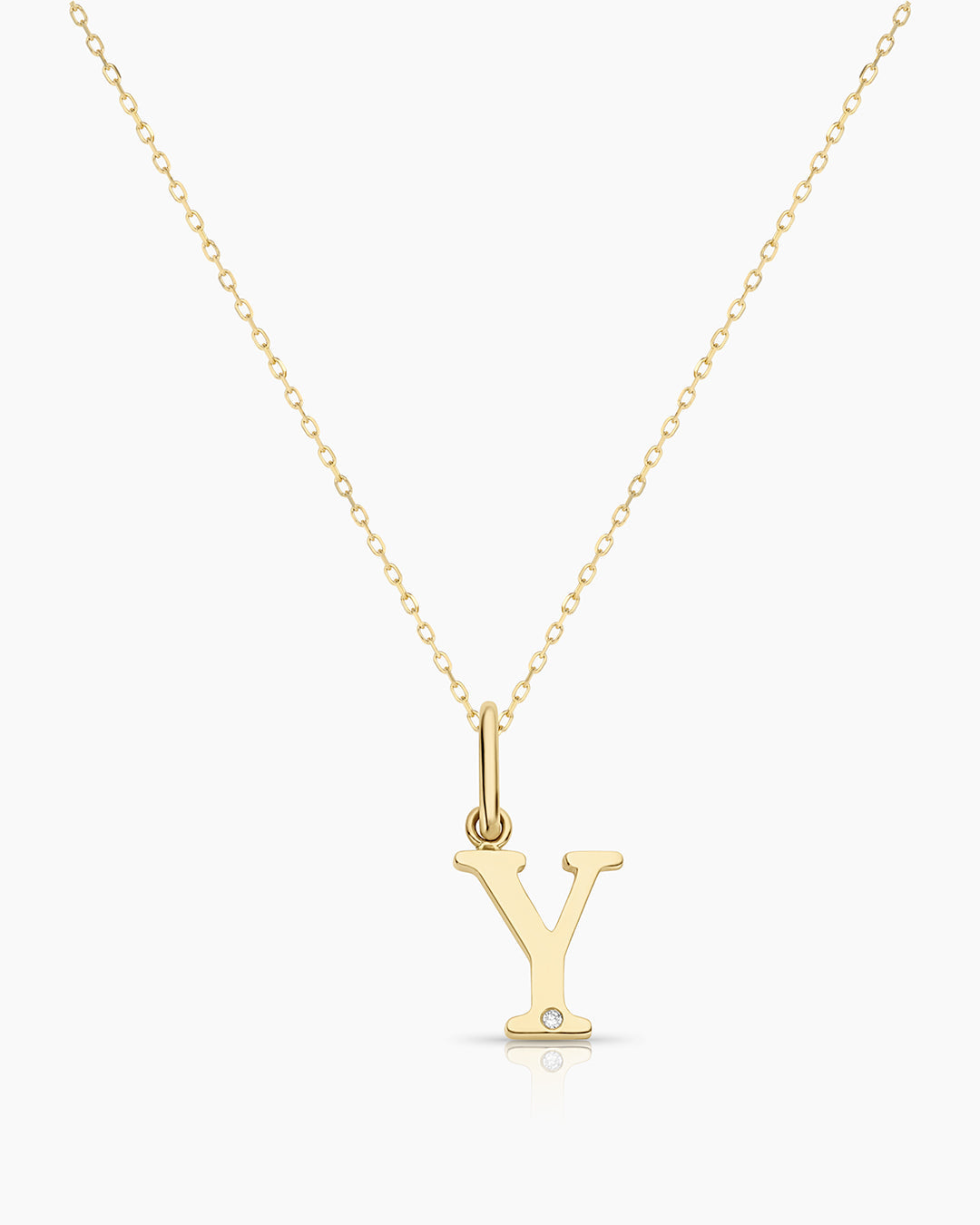 Diamond Vintage Alphabet Charm Necklace