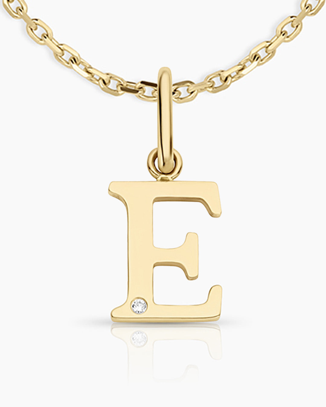 Diamond Vintage Alphabet Charm Necklace