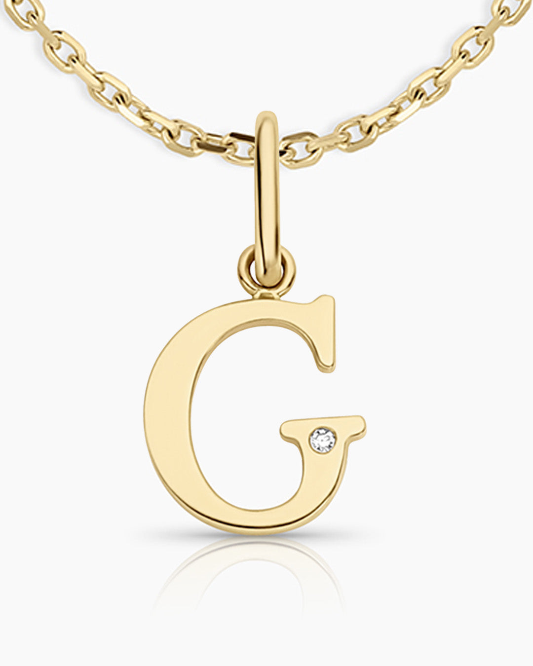 Diamond Vintage Alphabet Charm Necklace