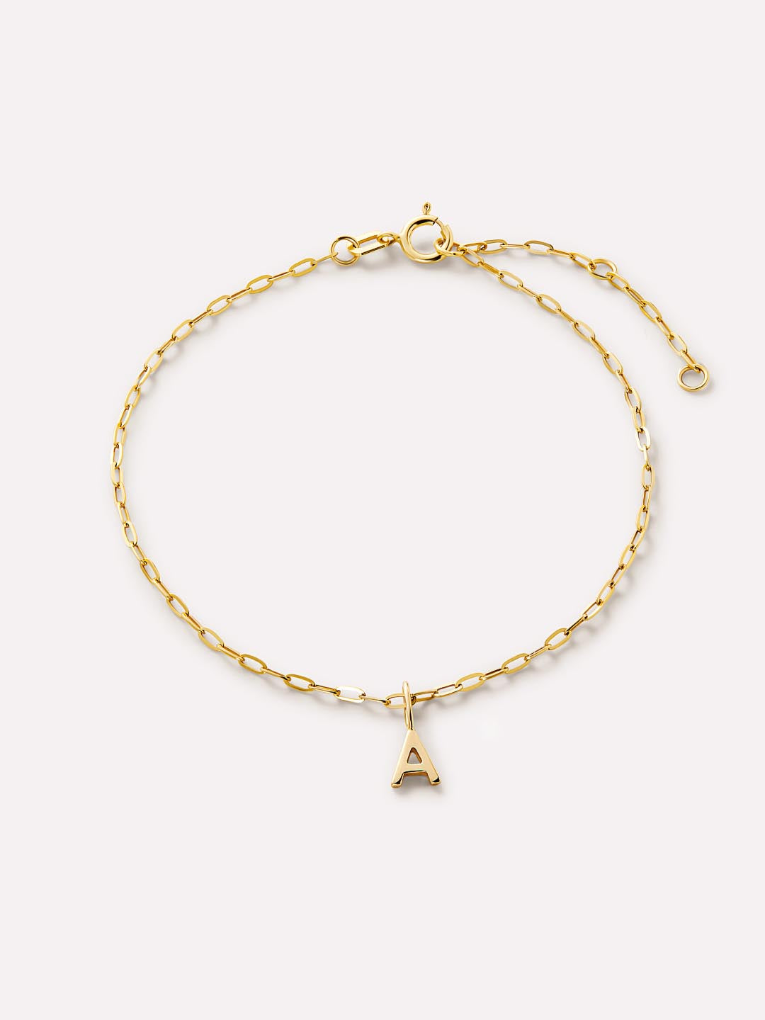 Gold Charm Bracelet - Gold Letter Bracelet