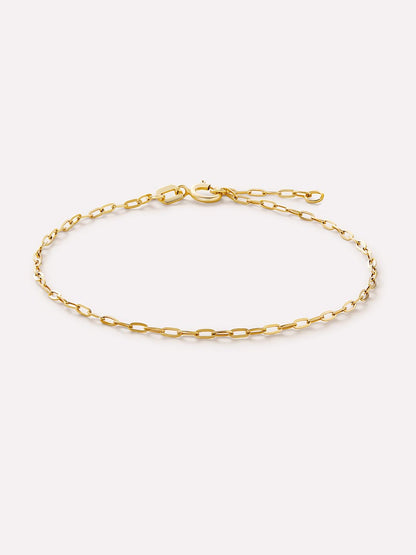 Gold Chain Bracelet - Gold Paperclip Bracelet