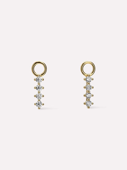 Earring Charms - Pave Bar Charms