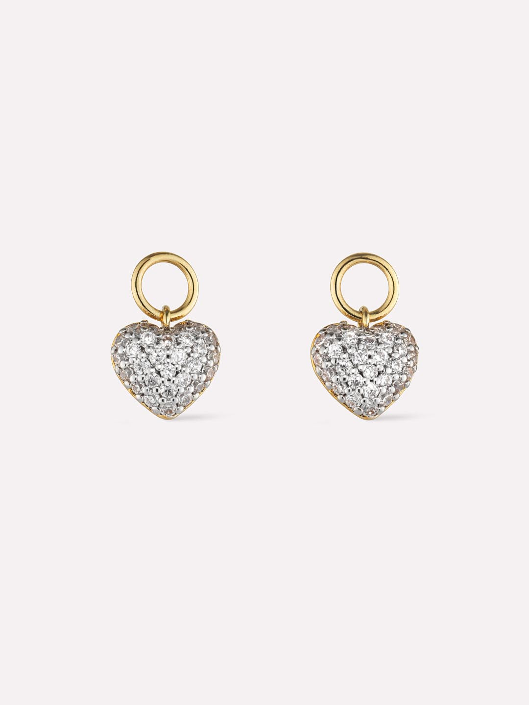 Earring Charms - Pave Heart Charms