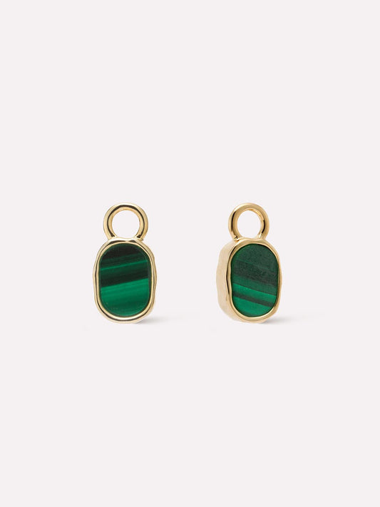 Earring Charms - Malachite Charms