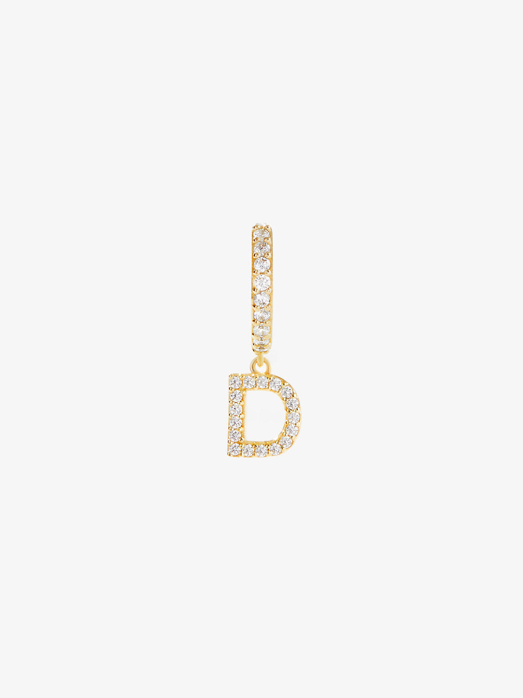 Letter Hoop Earring - Single Letter Huggie