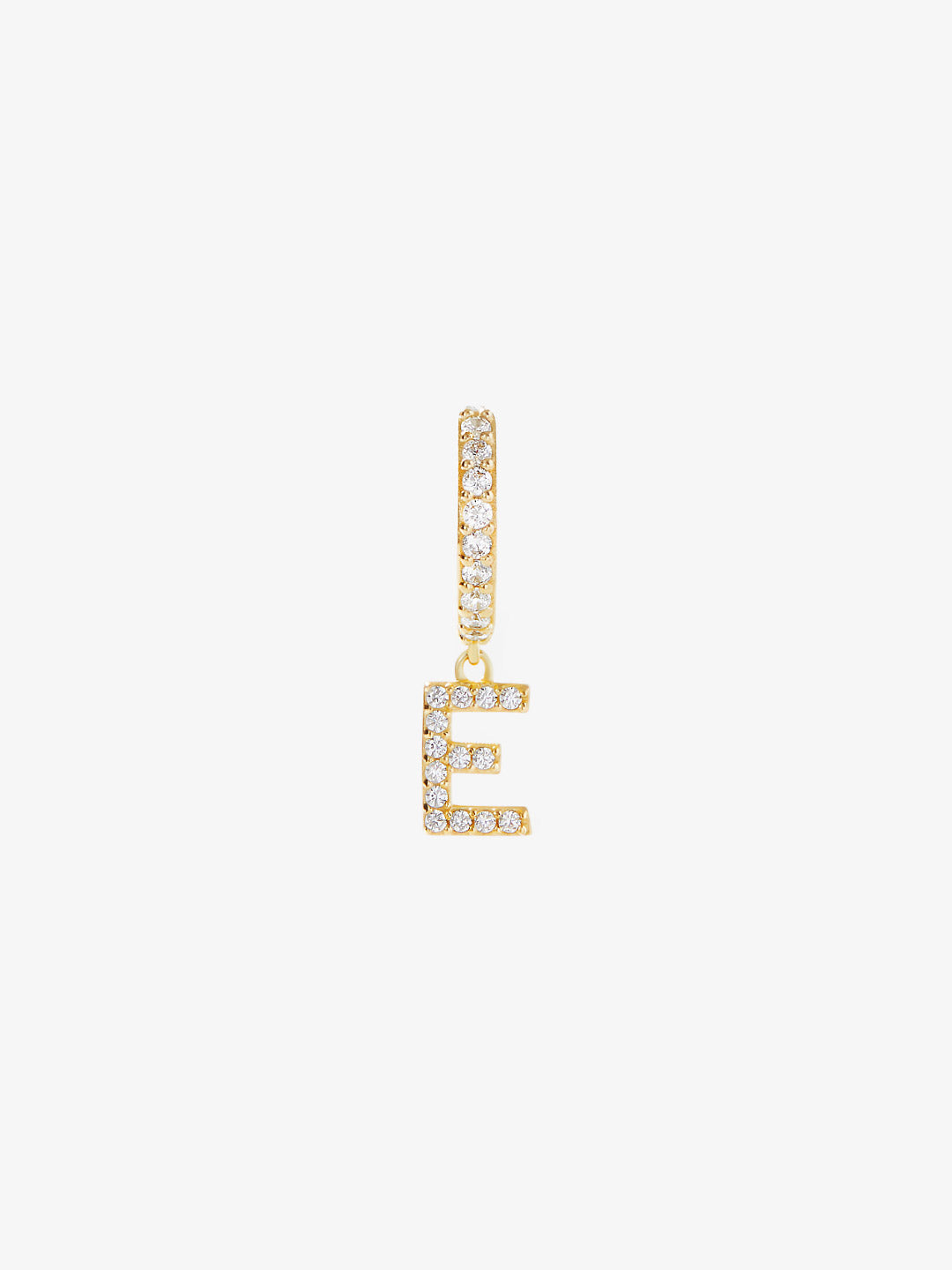 Letter Hoop Earring - Single Letter Huggie