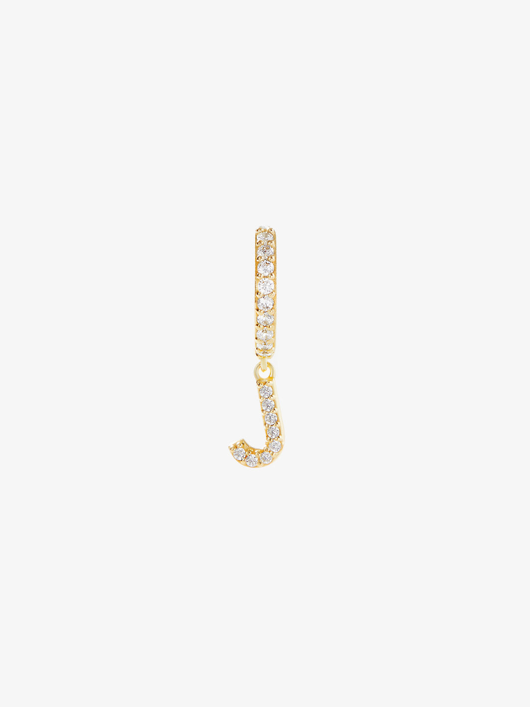 Letter Hoop Earring - Single Letter Huggie