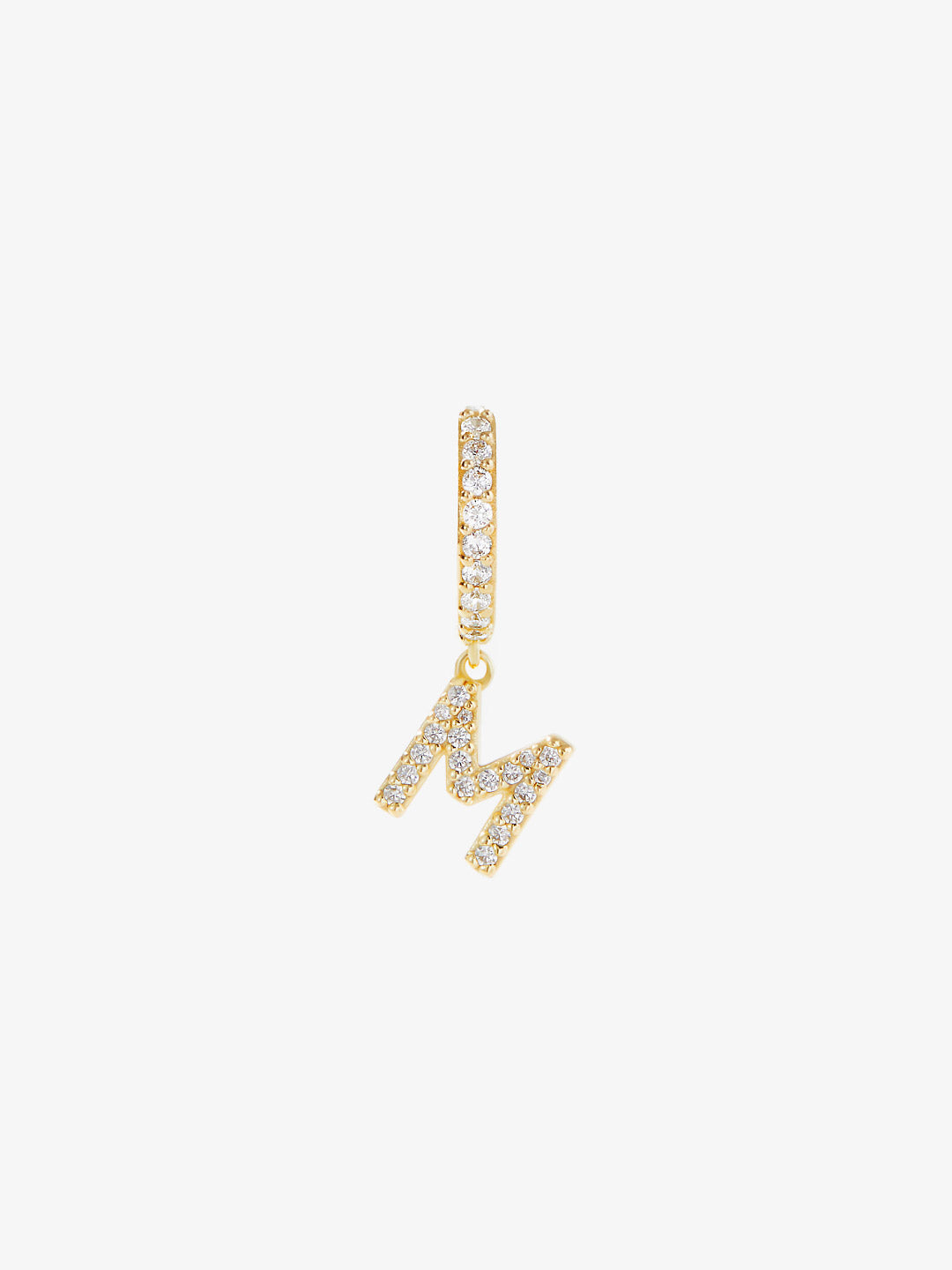 Letter Hoop Earring - Single Letter Huggie