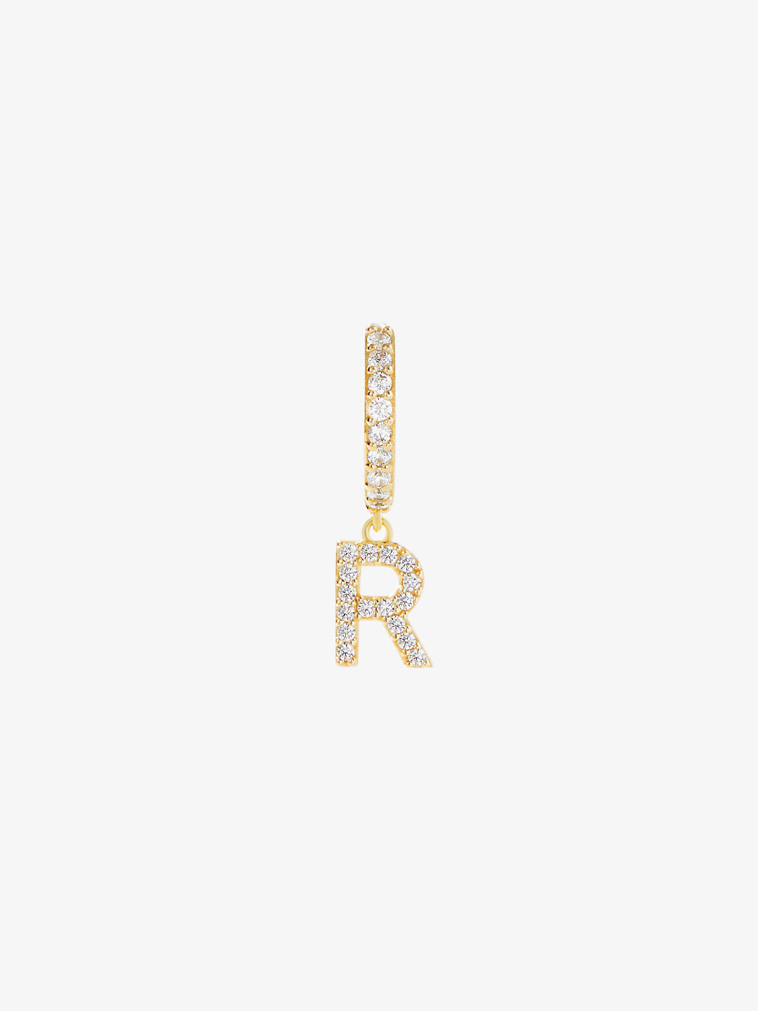 Letter Hoop Earring - Single Letter Huggie