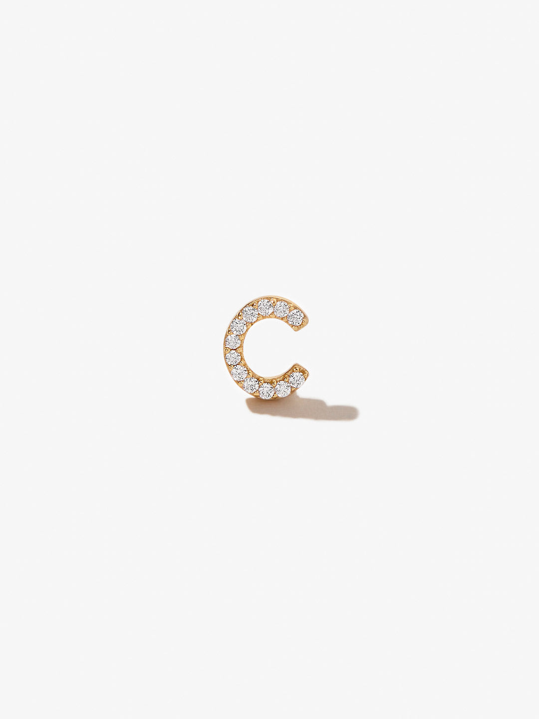 Letter Stud Earring - Single Letter Stud