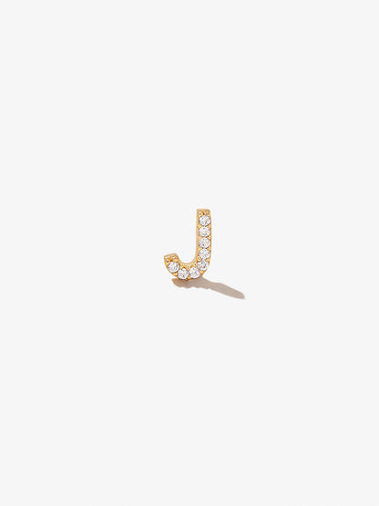 Letter Stud Earring - Single Letter Stud