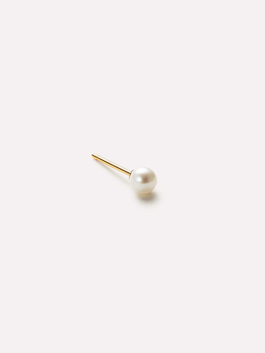 Pearl Stud Earrings - Gold Pearl Stud Single