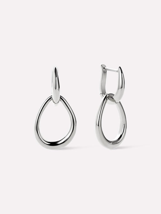 Silver Drop Earrings - Sage Silver