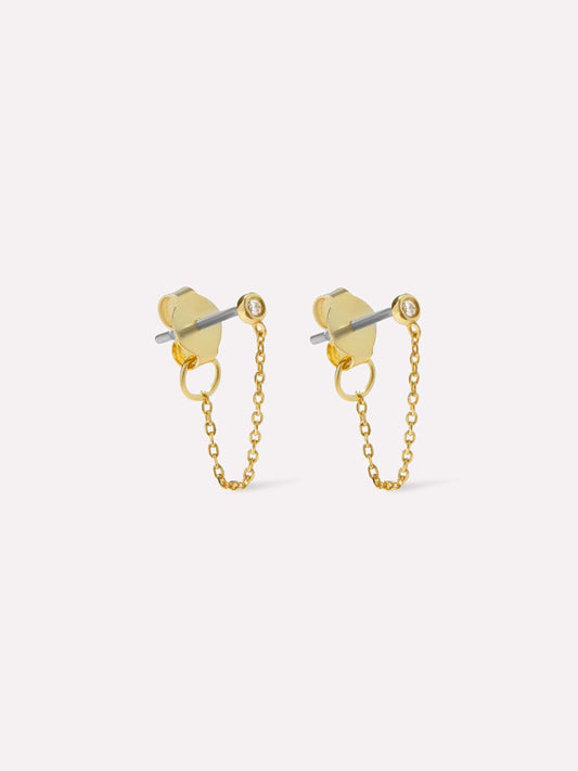 Gold Chain Earrings - Shane