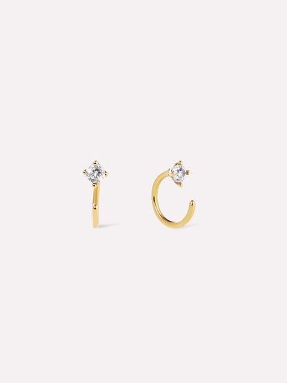 CZ Hoop Earrings - Cassie