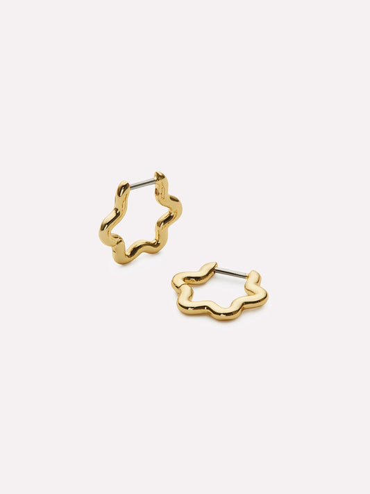 Gold Hoop Earrings - Onda Mini