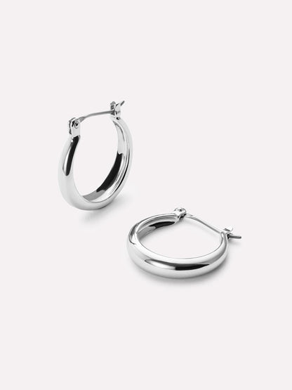 Endless Hoop Earrings - Venus Silver