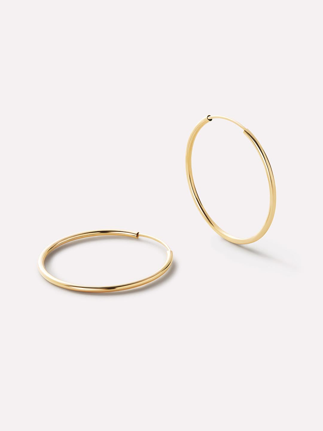 Small Gold Hoop Earrings - Gold Slim Hoops Large