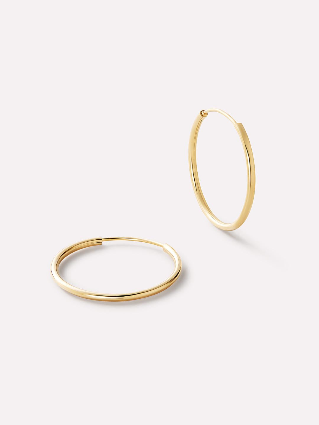 Small Gold Hoop Earrings - Gold Slim Hoops Medium