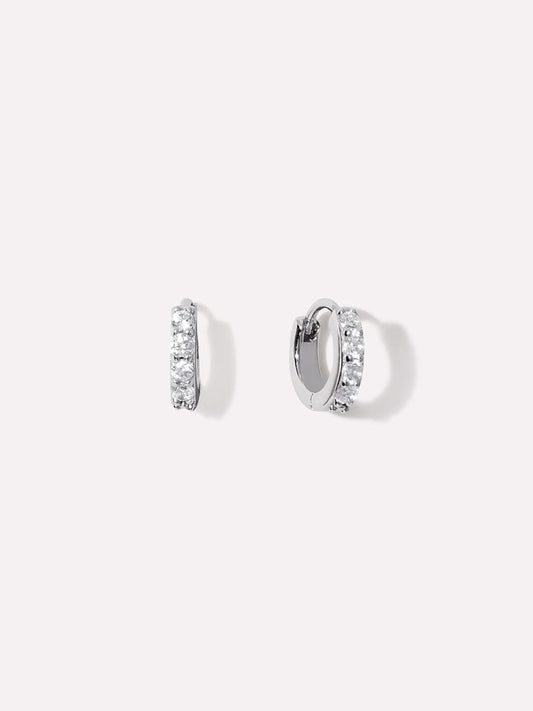 Huggie Hoop Earrings - Suzanne Silver