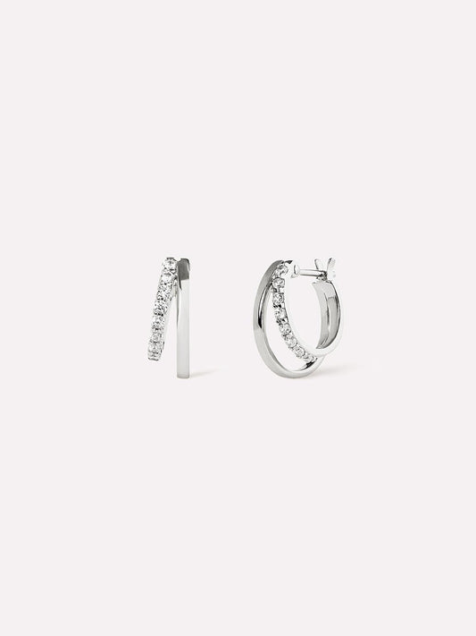 Double Hoop Earrings - Toda Silver