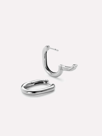 Silver Hoop Earrings - Rox Small Silver