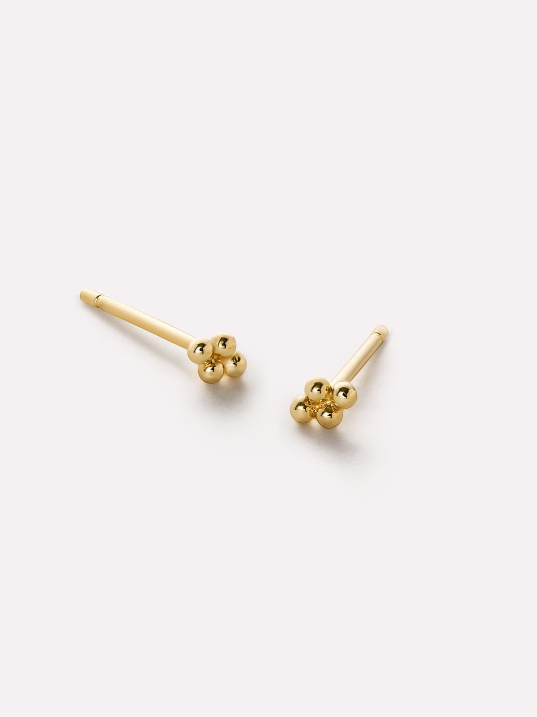 Gold Stud Earrings - Gold Bead Studs