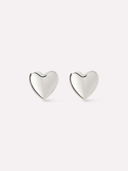 Heart Earrings - Vivian Silver