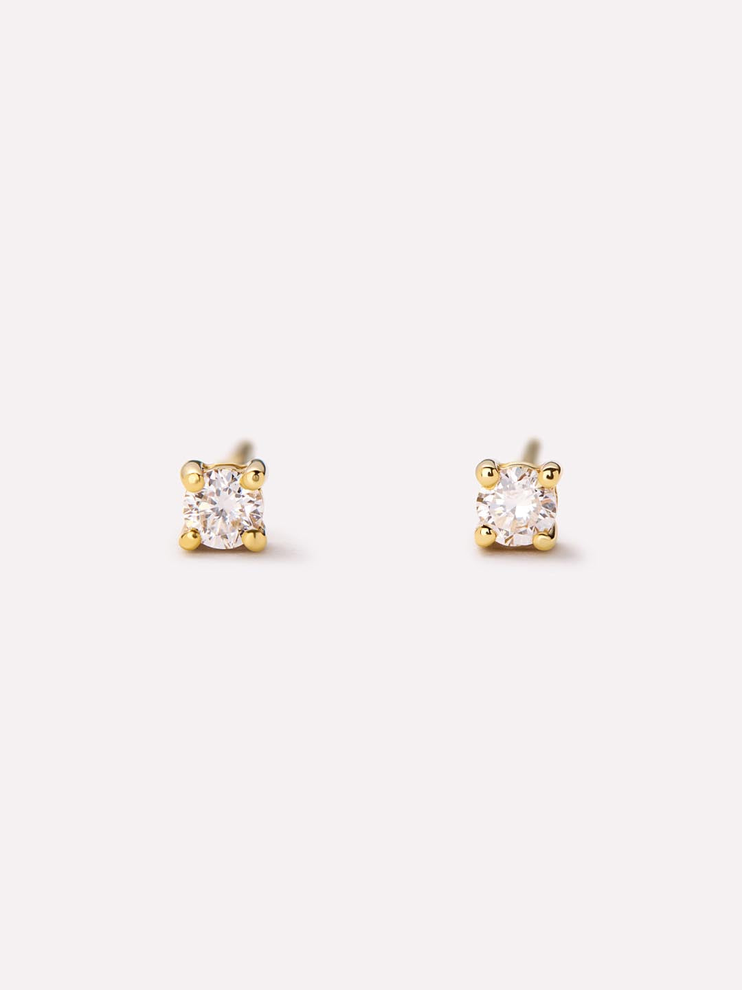 Lab Grown Diamond Earrings - Gold Mini Diamond Studs