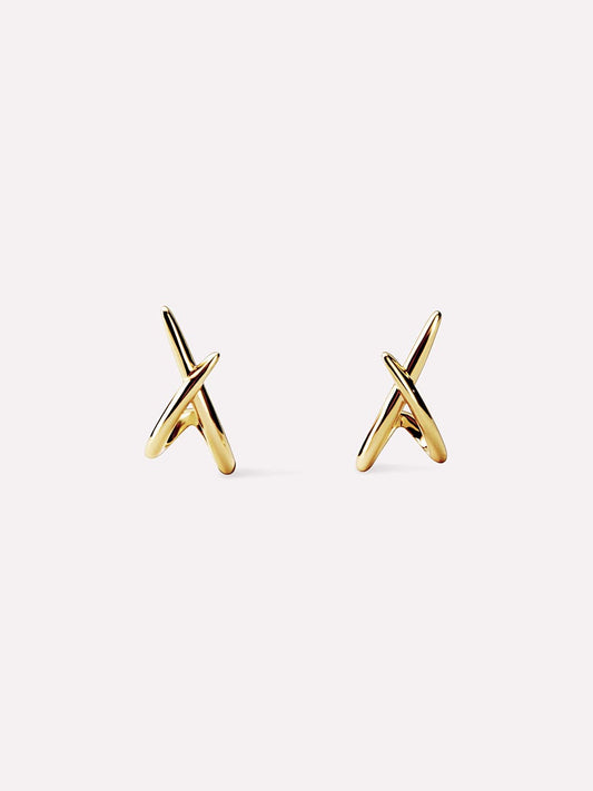 Gold Stud Earrings - Sloane