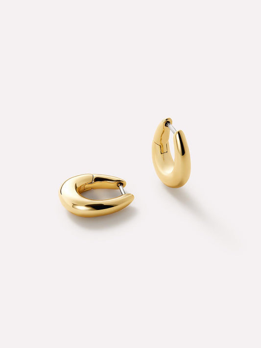 Gold Huggie Earrings - Amaya