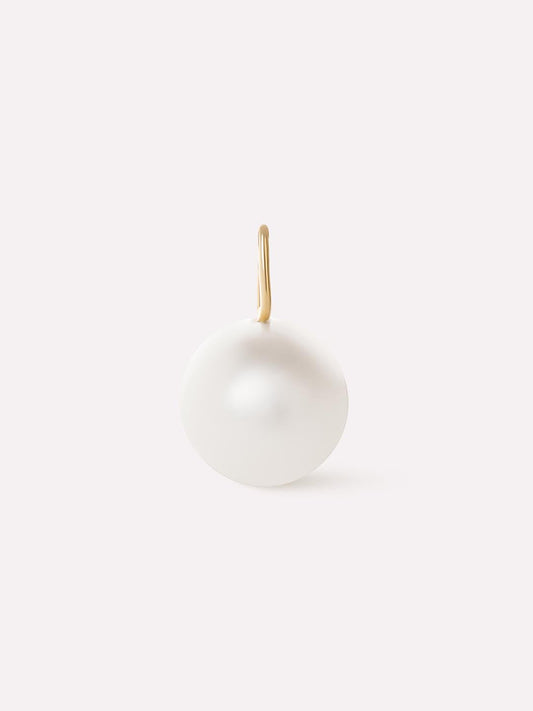 Gold Pendant - Gold Round Pearl Charm