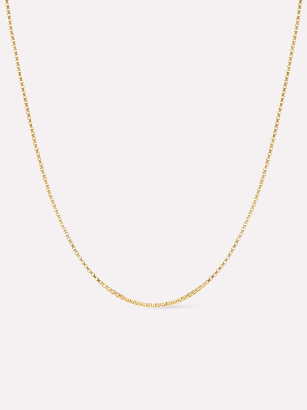 Silver Box Chain Necklace - Jo Gold