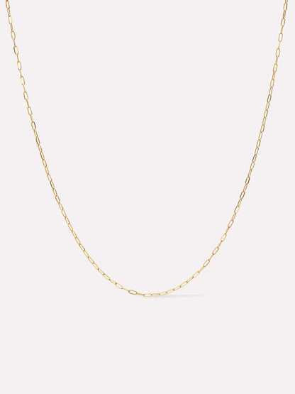 Gold Paperclip Chain Necklace - Gold Paperclip Necklace