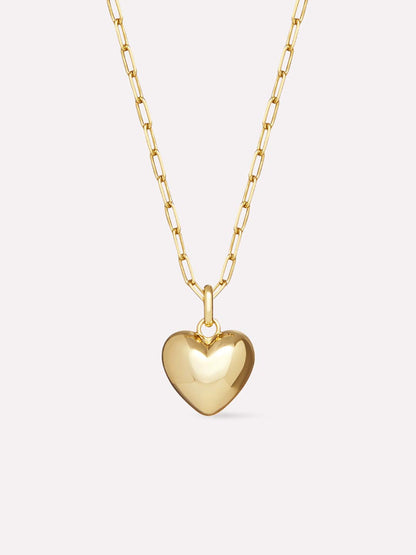 Puffed Heart Necklace - Lev