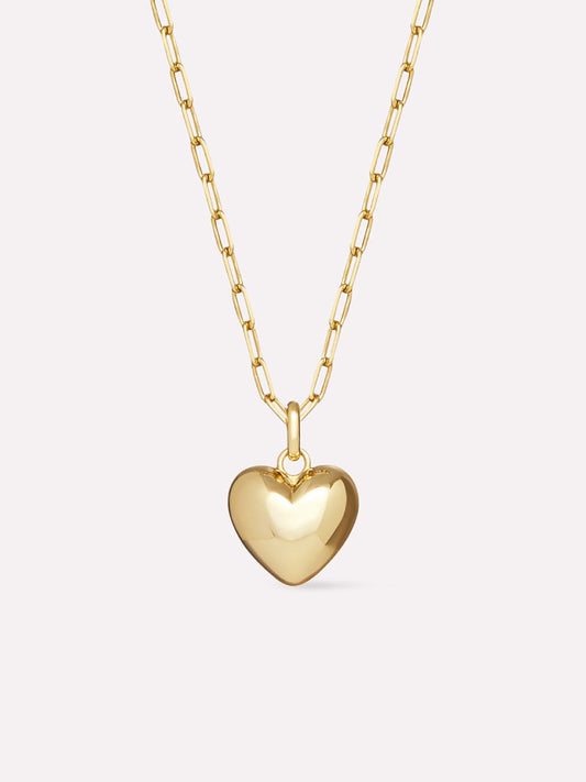 Puffed Heart Necklace - Lev