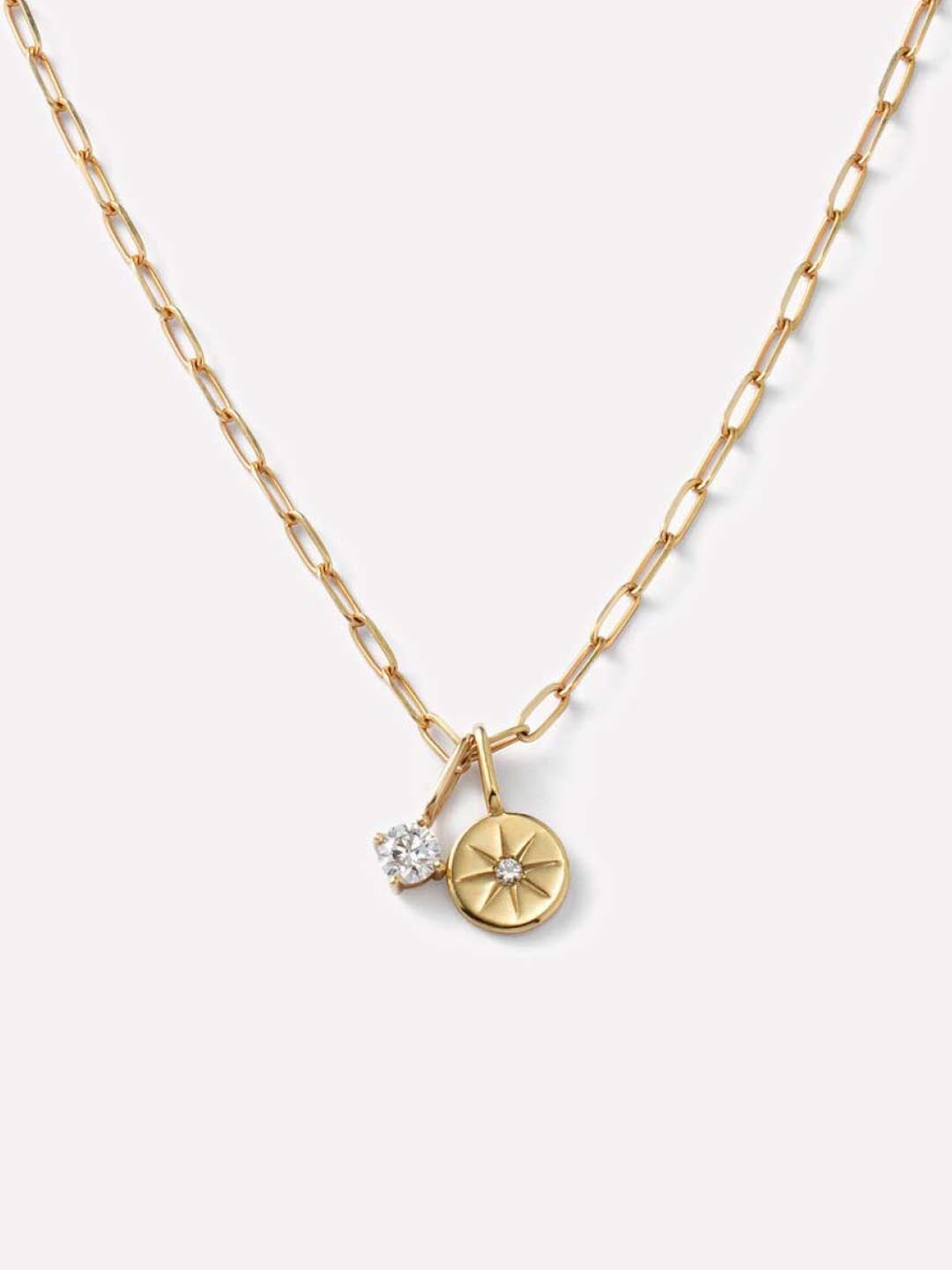 Gold Diamond Necklace - Gold Diamond Star Necklace