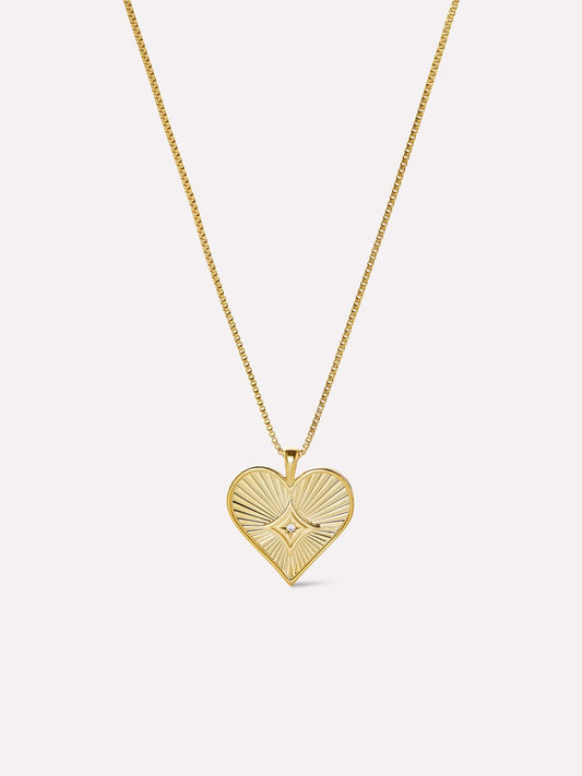 Gold Heart Necklace - Kalel