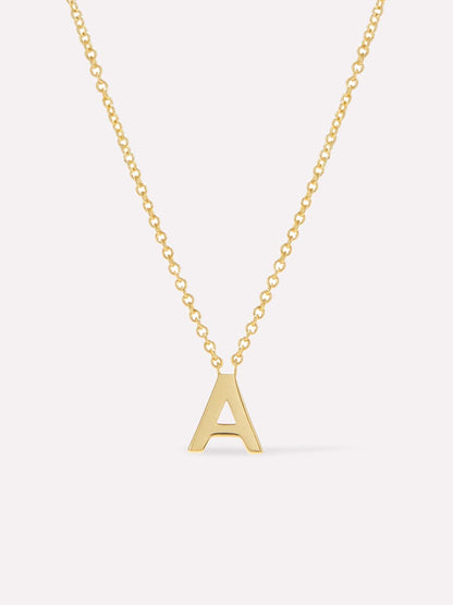 Gold Initial Necklace - Letter Necklace